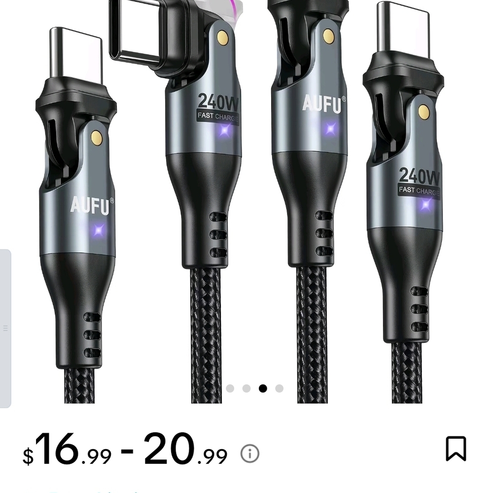 240W Fast Charging Cable - Black